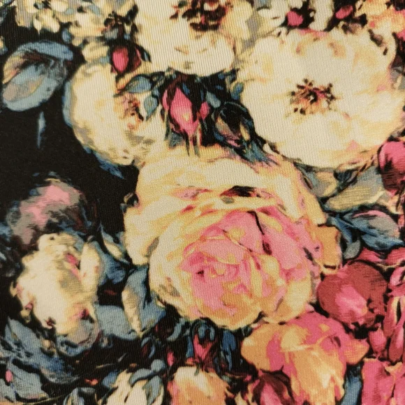 Abercrombie & Fitch Floral Leggings - Black, Pink, and White - Picture 2 of 3